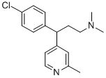 2-Picoline, 4-(p-chloro-alpha-(2-(dimethylamino)ethyl)benzyl)- Struktur