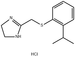 2-[(2-propan-2-ylphenyl)sulfanylmethyl]-4,5-dihydroimidazole chloride Struktur