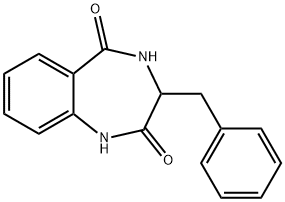 3-PHENYLMETHYL-3,4-DIHYDRO-1,4-BENZODIAZEPIN-2,5-DIONE Struktur