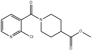 METHYL 1-(2-CHLORONICOTINOYL)PIPERIDINE-4-CARBOXYLATE Struktur