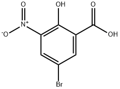 5-ブロモ-2-ヒドロキシ-3-ニトロ安息香酸 化學(xué)構(gòu)造式