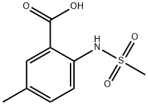 5-Methyl-2-(MethylsulfonaMido)benzoic Acid Struktur