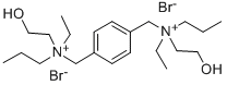 (p-Phenylenedimethylene)bis(ethyl(2-hydroxyethyl)propylammonium bromid e) Struktur