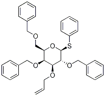 Phenyl 3-O-Allyl-2,4,6-tri-O-benzyl-1-thio-beta-D-galactopyranoside Struktur