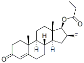 16-.beta.-Fluoro-17-.beta.- (1-oxopropoxy)-androst-4-en-3-one Structure