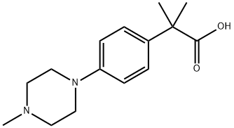 α,α-Dimethyl-4-(4-methyl-1-piperazinyl)benzeneacetic Acid Struktur