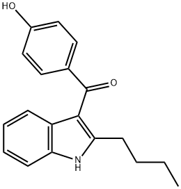 (2-BUTYL-1H-INDOL-3-YL)(4-HYDROXYPHENYL)METHANONE Struktur