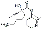 (7-methyl-1-azabicyclo[2.2.2]oct-8-yl) 2-hydroxy-2-prop-1-ynyl-heptano ate Struktur