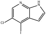 5-CHLORO-4-IODO-1H-PYRROLO[2,3-B]PYRIDINE Struktur