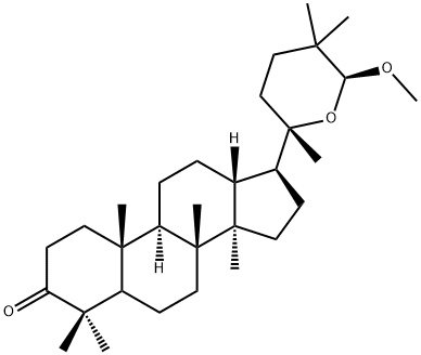 20,24-Epoxy-24-methoxy-23(24-25)abeo-dammaran-3-one Struktur