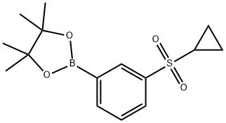 2-[3-(cyclopropanesulfonyl)phenyl]-4,4,5,5-tetramethyl-1,3,2-dioxaborolane Struktur