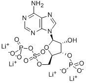 ADENOSINE 3'-PHOSPHATE 5'-PHOSPHOSULFATE, TETRALITHIUM SALT Struktur