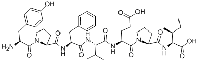 H-TYR-PRO-PHE-VAL-GLU-PRO-ILE-OH Struktur