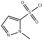 1-Methyl-1H-pyrazole-5-sulphonyl chloride Struktur