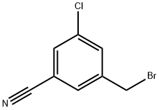 3-(broMoMethyl)-5-chlorobenzonitrile Struktur