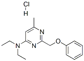 N,N-diethyl-6-methyl-2-(phenoxymethyl)pyrimidin-4-amine hydrochloride Struktur