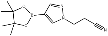 4-(4,4,5,5-TetraMethyl-1,3,2-dioxaborolan-2-yl)-1H-pyrazole-1-propanenitrile Struktur