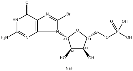 8-BROMOGUANOSINE 5'-MONOPHOSPHATE SODIUM SALT Structure