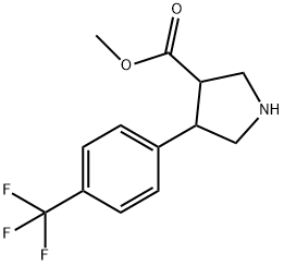 TRANS-METHYL 4-(4-(TRIFLUOROMETHYL)PHENYL)PYRROLIDINE-3-CARBOXYLATE Struktur