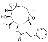 3-Phenylpropenoic acid (1S,4R,6R,8R,9S,10R,11S)-10-hydroxy-1,6-dimethyl-9-(1-methylethyl)-5,12-dioxatricyclo[9.1.0.04,6]dodecan-8-yl ester Struktur