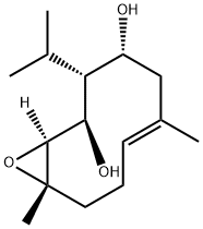 (1S,2R,3R,4R,6E,10S)-6,10-Dimethyl-3-(1-methylethyl)-11-oxabicyclo[8.1.0]undec-6-ene-2,4-diol Struktur