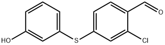 Benzaldehyde, 2-chloro-4-[(3-hydroxyphenyl)thio]- Struktur