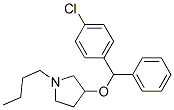 1-butyl-3-[(4-chlorophenyl)-phenyl-methoxy]pyrrolidine Struktur