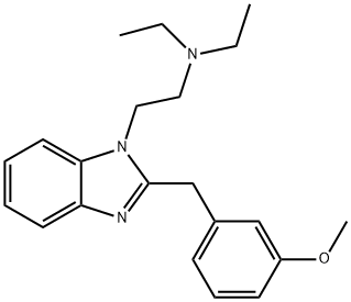 1-(2-Diethylaminoethyl)-2-(3-methoxybenzyl)-benzimidazole Structure