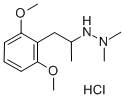 Hydrazine, 1,1-dimethyl-2-(2,6-dimethoxy-alpha-methylphenethyl)-, hydr ochloride Struktur