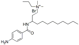 3-[(4-aminobenzoyl)amino]propyl-dodecyl-dimethyl-azanium bromide Struktur