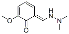 (6E)-6-[(2,2-dimethylhydrazinyl)methylidene]-2-methoxy-cyclohexa-2,4-d ien-1-one Struktur