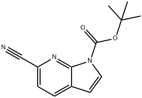 1H-Pyrrolo[2,3-b]pyridine-1-carboxylic acid, 6-cyano-, 1,1-diMethylethyl ester Struktur