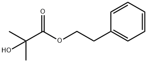 2-Hydroxy-2-methylpropanoic acid 2-phenylethyl ester Struktur