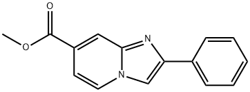 2-PHENYL-IMIDAZO[1,2-A]PYRIDINE-7-CARBOXYLIC ACID METHYL ESTER Struktur