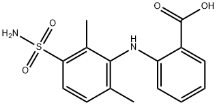 2-(3-Sulfamoyl-2,6-xylylamino)benzoic acid Struktur