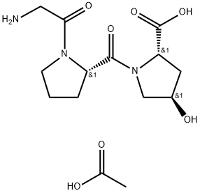 GLY-PRO-HYDROXY-PRO ACETATE SALT Struktur