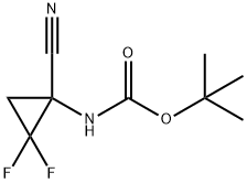 tert-Butyl (1-cyano-2,2-difluorocyclopropyl)-carbamate Struktur