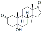 5-ALPHA-ANDROSTANE-ALPHA-NOR-2,17-DIONE Struktur