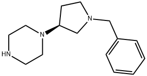 (S)-1-(1-benzylpyrrolidin-3-yl)piperazine Struktur