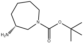 3-AMino-azepane-1-carboxylic acid tert-butyl ester Struktur