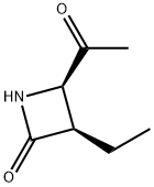 2-Azetidinone, 4-acetyl-3-ethyl-, (3R-cis)- (9CI) Struktur