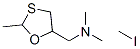 2-methyl-5-((dimethylamino)methyl)-1,3-oxathiolane methiodide Struktur