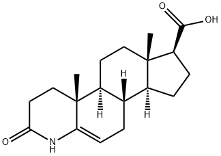 3-OXO-4-AZAANDROST-5-EEN-17-BETA-CARBONZUUR Struktur