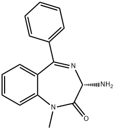 (R)-3-AMINO-1-METHYL-5-PHENYL-1,3-DIHYDRO-BENZO[E][1,4]DIAZEPIN-2-ONE Struktur