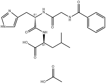 HIPPURYL-HIS-LEU ACETATE SALT Struktur