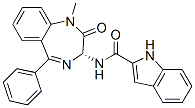 1H-INDOLE-2-CARBOXYLIC ACID ((R)-1-METHYL-2-OXO-5-PHENYL-2,3-DIHYDRO-1H-BENZO[E][1,4]DIAZEPIN-3-YL)-AMIDE Struktur