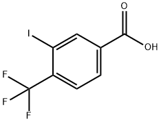 4-Carboxy-2-iodobenzotrifluoride, 3-Iodo-alpha,alpha,alpha-trifluoro-p-toluic acid Struktur