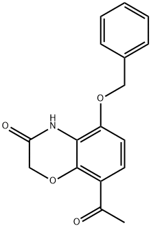 8-acetyl-5-(benzyloxy)-2H-benzo[b][1,4]oxazin-3(4H)-one Struktur