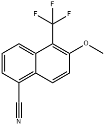 1-CYANO-6-METHOXY-5-(TRIFLUOROMETHYL)NAPHTHALENE Struktur