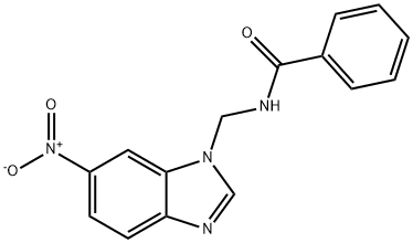 N-((6-Nitro-1H-benzimidazol-1-yl)methyl)benzamide Struktur